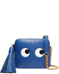 Женская синяя кожаная сумка от Anya Hindmarch
