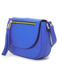Женская синяя кожаная сумка от Milly