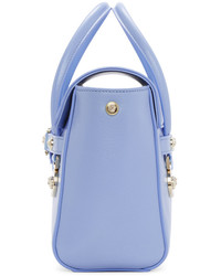 Женская синяя кожаная сумка от Versace