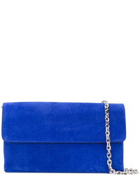 Женская синяя кожаная сумка от Casadei