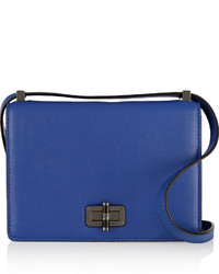 Женская синяя кожаная сумка от Diane von Furstenberg