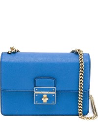 Женская синяя кожаная сумка от Dolce & Gabbana
