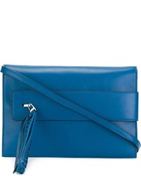 Женская синяя кожаная сумка от Elena Ghisellini