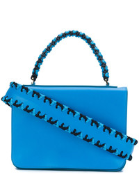 Женская синяя кожаная сумка от Emilio Pucci
