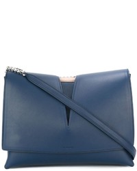 Женская синяя кожаная сумка от Jil Sander