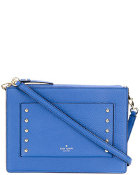 Женская синяя кожаная сумка от Kate Spade