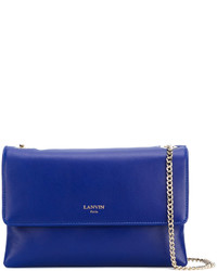 Женская синяя кожаная сумка от Lanvin