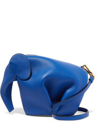 Женская синяя кожаная сумка от Loewe