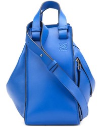 Женская синяя кожаная сумка от Loewe