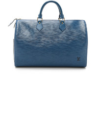 Женская синяя кожаная сумка от Louis Vuitton