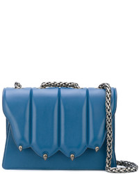 Женская синяя кожаная сумка от Marco De Vincenzo