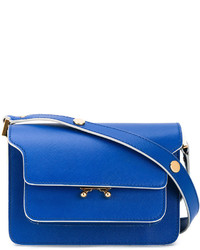 Женская синяя кожаная сумка от Marni