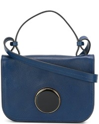 Женская синяя кожаная сумка от Marni