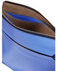 Женская синяя кожаная сумка от Victoria Beckham