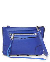 Женская синяя кожаная сумка от Rebecca Minkoff