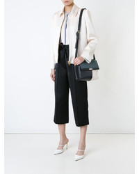 Женская синяя кожаная сумка от Lanvin