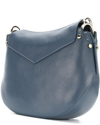 Женская синяя кожаная сумка от Jimmy Choo