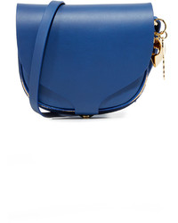 Женская синяя кожаная сумка от Sophie Hulme
