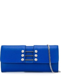 Женская синяя кожаная сумка от Versus