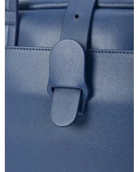 Синяя кожаная сумочка от Senreve