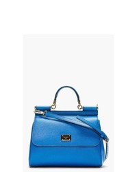 Синяя кожаная сумочка от Dolce And Gabbana