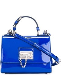 Синяя кожаная сумочка от Dolce & Gabbana