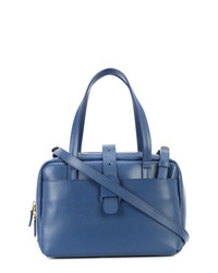 Синяя кожаная сумочка от Senreve