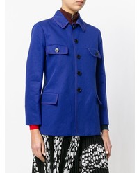 Синяя куртка в стиле милитари от Marni