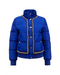 Женская синяя куртка-пуховик от Boutique Moschino