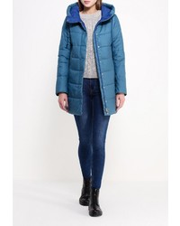 Женская синяя куртка-пуховик от Clasna