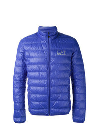 Мужская синяя куртка-пуховик от Ea7 Emporio Armani