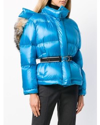 Женская синяя куртка-пуховик от Prada