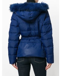 Женская синяя куртка-пуховик от Versace Jeans