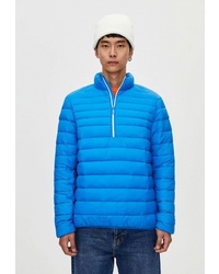 Мужская синяя куртка-пуховик от Pull&Bear