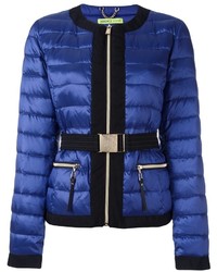Женская синяя куртка-пуховик от Versace