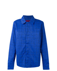Мужская синяя куртка-рубашка в клетку от The North Face