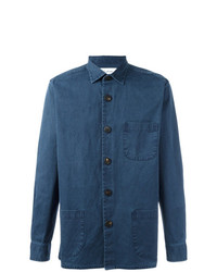 Мужская синяя куртка-рубашка от Schnaydermans