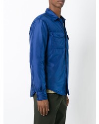 Мужская синяя куртка-рубашка от Aspesi