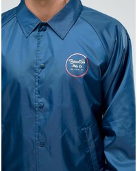 Мужская синяя куртка с принтом от Brixton