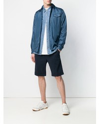 Мужская синяя легкая куртка-рубашка от Aspesi