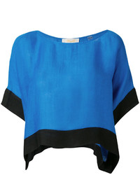Синяя льняная блузка от Diane von Furstenberg