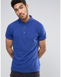 Мужская синяя льняная футболка-поло от French Connection