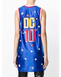 Женская синяя майка с принтом от Amen