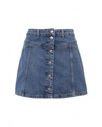 Синяя мини-юбка