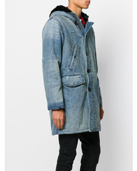 Мужская синяя парка от Amiri