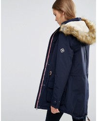 Женская синяя парка от Puffa