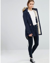 Женская синяя парка от Puffa