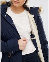 Женская синяя парка от Puffa