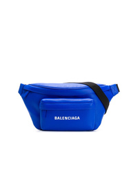 Мужская синяя поясная сумка от Balenciaga