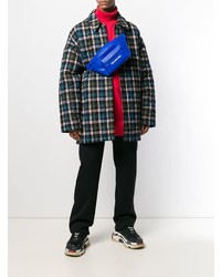 Мужская синяя поясная сумка от Balenciaga